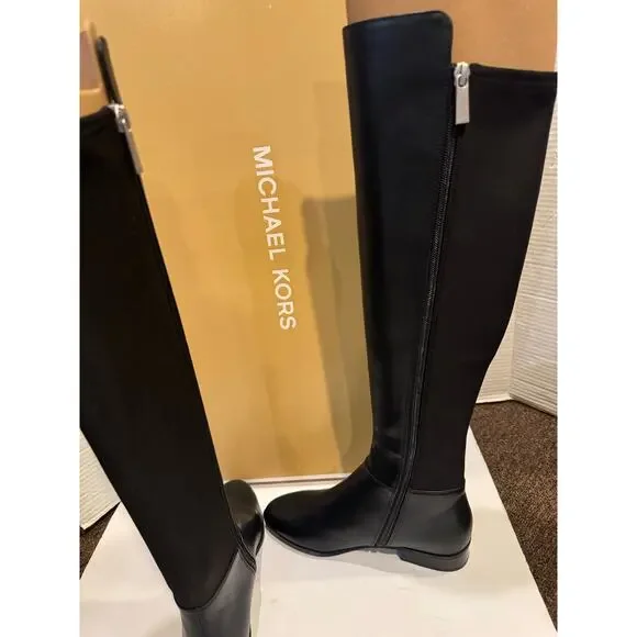Michael Kors womens Bromley Flat Boot size 6 black knee- high boots - Picture 4 of 11